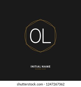 O L OL Initial logo letter with minimalist concept. Vector with scandinavian style logo.