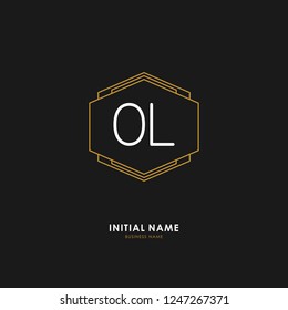 O L OL Initial logo letter with minimalist concept. Vector with scandinavian style logo.