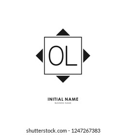 O L OL Initial logo letter with minimalist concept. Vector with scandinavian style logo.