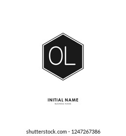 O L OL Initial logo letter with minimalist concept. Vector with scandinavian style logo.