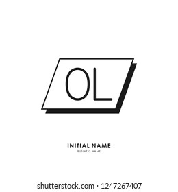 O L OL Initial logo letter with minimalist concept. Vector with scandinavian style logo.