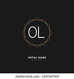 O L OL Initial logo letter with minimalist concept. Vector with scandinavian style logo.