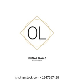 O L OL Initial logo letter with minimalist concept. Vector with scandinavian style logo.