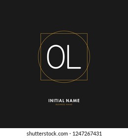 O L OL Initial logo letter with minimalist concept. Vector with scandinavian style logo.