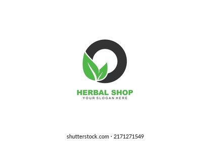 O LEAF logo design inspiration. Vector letter template design for brand.