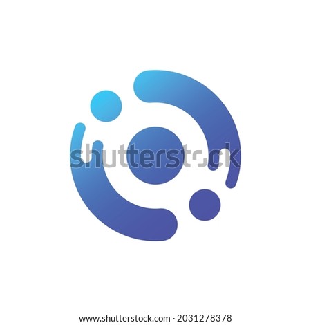 o letter alphabet connection communication two double people person rhythm shine hotspot, circle  Foto stock © 