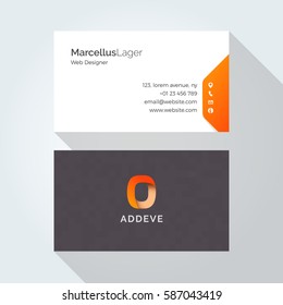 O Letter Alphabet logo corporate business card design template