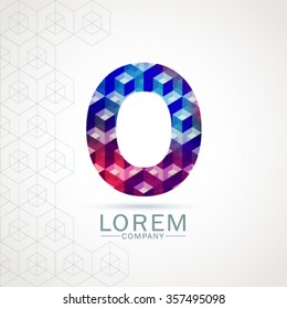 O Letter Alphabet Logo Icon Design Pattern Template Element. Vector Color Sign Easy Editable for Your Design.