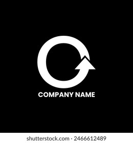 O Buchstabe Pfeil Logo Design
