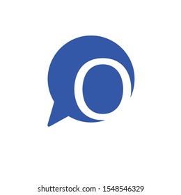 O Letter with Chat Logo Company
