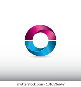 O letter. Circle logo design vector template