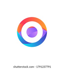 O letter Circle logo design.O letter logo with circle.O letter Ellipse logo with gradient.