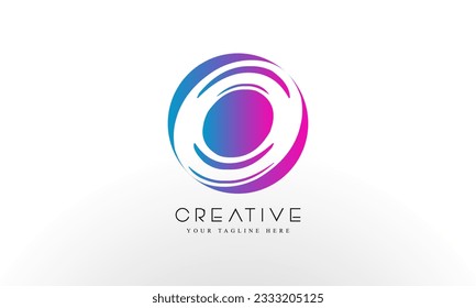 O Letter Circle Shape Logo Design Vektor
