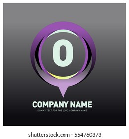 O letter colorful logo in the circle. Vector design template elements for your application or company identity.