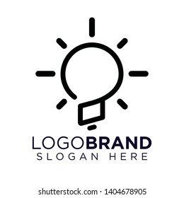 o Letter with creative bulb Logo vector