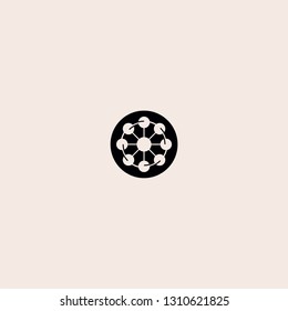 O letter creative logo circle digital technology vector icon template