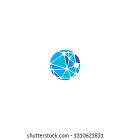 O letter creative logo circle digital technology vector icon template