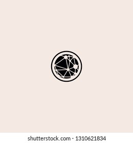 O letter creative logo circle digital technology vector icon template
