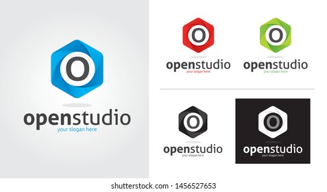 O letter creative and minimalist logo template Set