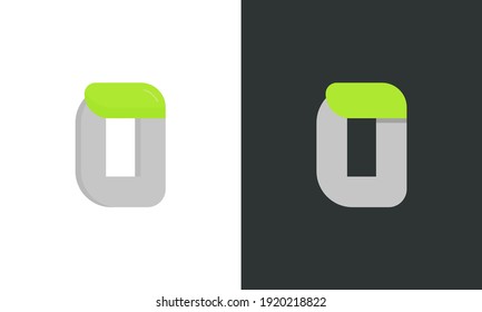 O letter ecology logo. Vector font for bio posters, spa emblem, vegan, herbal and botanical cards etc.