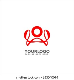O letter elegant line curve vector logotype. Premium letter L logo design. Luxury linear creative monogram.