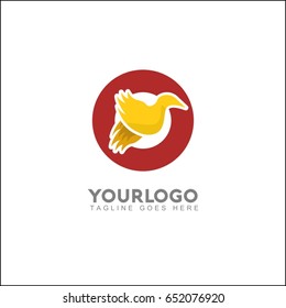 O letter elegant wing flying gold office logo. Abstract bird vector identity design template. Exclusive business company brand icon.