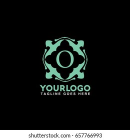 O Letter Emblem of the weaving circle logo. Monogram design element, graceful template. Simple identity design for Royalty, business card, Boutique, Hotel, Heraldic, Web design. 