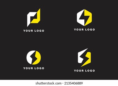 O letter energy logo design template