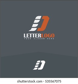 O letter fast speed logo. White and orange automotive logo template. Vector design template elements for your application or corporate identity.