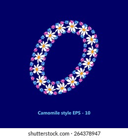 O letter flower for your design 