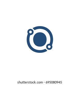 O LETTER O FONT TECH LOGO VECTOR TEMPLATE