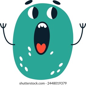 O Letter Funny Children Alphabet Vector Illustration