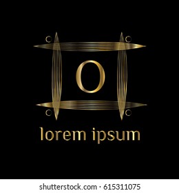 O letter geometric vector logo design template