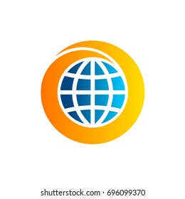 Plantilla de logotipo de Globe de carta O