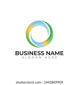 o letra gradiente tipografía abstracta 3d diseño de logotipo colorido
