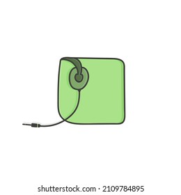 O letter headphone and jack design. Vector hand draw musical font for isolated music app and poster, musical element, vivid audio identity etc.
