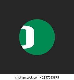O letra icónica ilustración vectorial del logotipo. O logotipo plano en forma de círculo diseño vectorial.