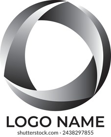 O letter initial gradient vector design