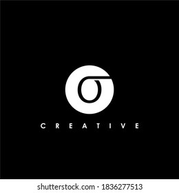 O Letra Modelo de diseño de logotipo inicial Ilustración vectorial de plantilla	
