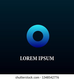 O letter initial logo, sign, icor or symbol for creative and business company