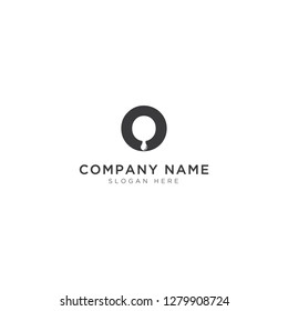 O letter with ion Logo Template Design Vector, Emblem, Design Concept, Creative Symbol, Icon - Vector 