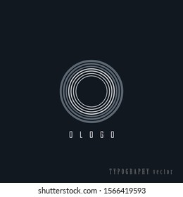 O letter line logo design vector element