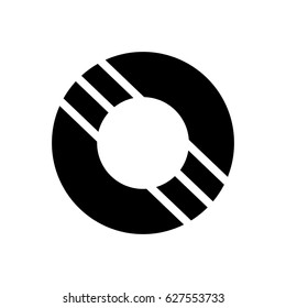 o letter with line vector logo