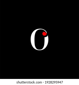 O letter logo abstract design on black color background. o alphabet