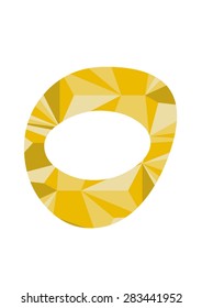 O Letter logo Abstract Polygonal design 