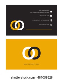 O & O Letter logo, with Business card template
