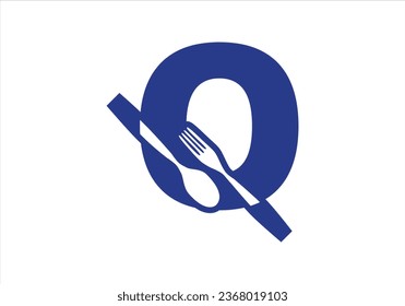 O letter Logo With Chef Spoon - O Letter Logo With Spoon