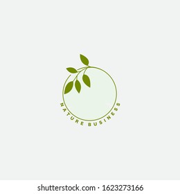 O Letter Logo Circle Nature Leaf,  vector logo  design concept  botanical floral leaf with initial letter logo icon for nature business.