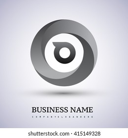 O letter logo in the circle. Vector design template elements for your application or company identity.