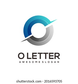 O letter logo Colorful gradient Illustration